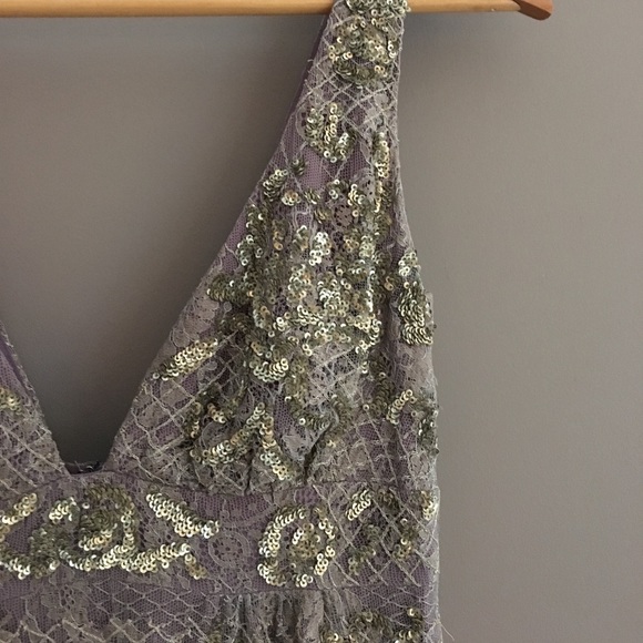 Nicole Miller sequin party dress in lavender - Picture 2 of 4